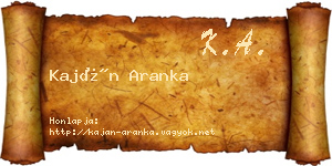 Kaján Aranka névjegykártya